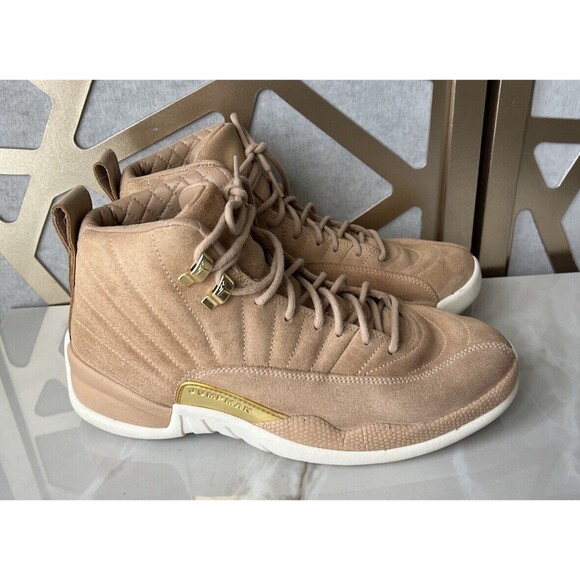 Air Jordan 12 Sz Women Retro Vachetta Tan AO6068-203 Sneakers